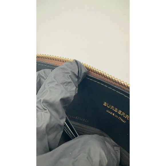 Burberry Horseferry Check Peyton Crossbody Clutch Bag Brown - Picture 8 of 12